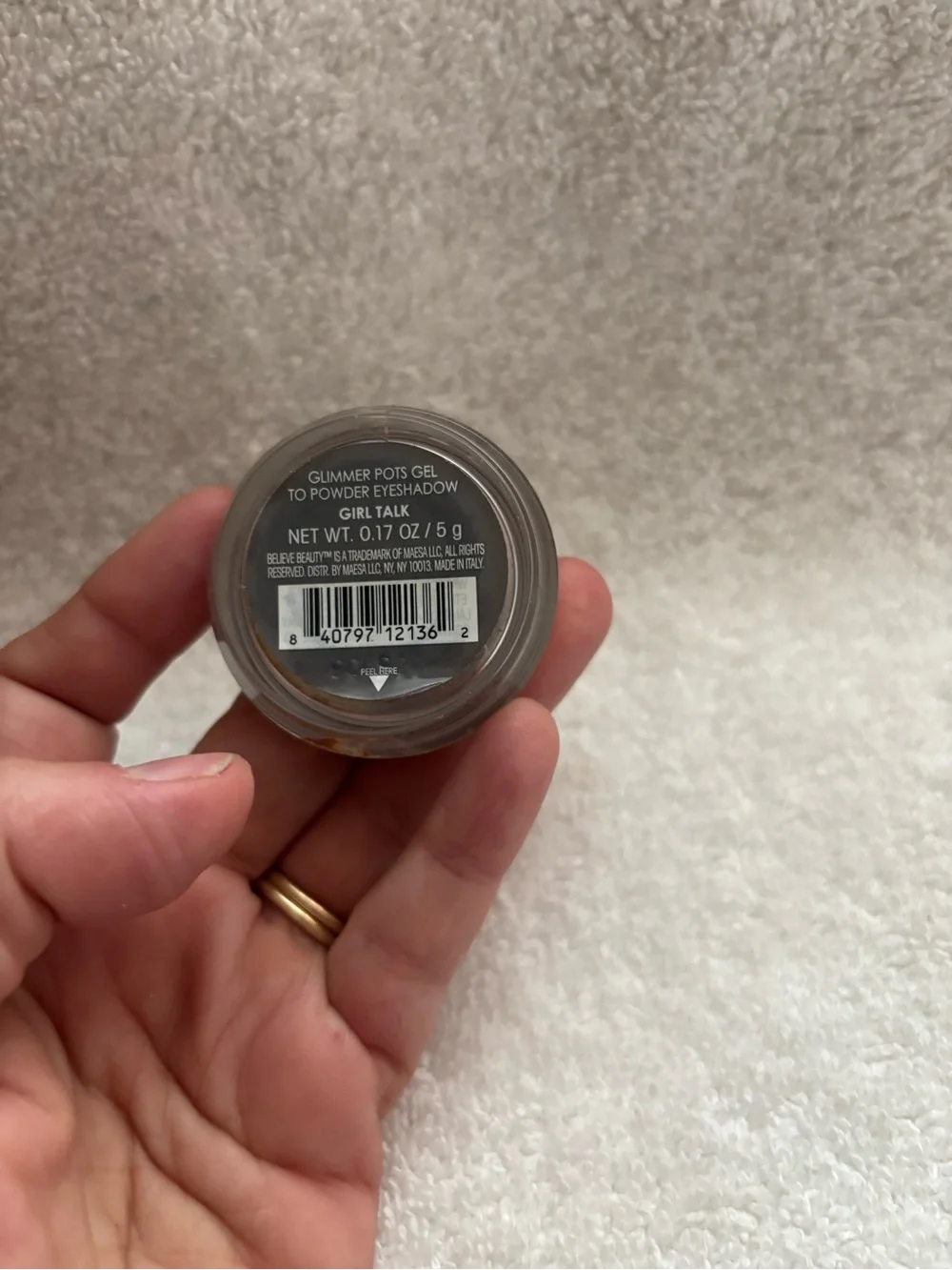 New believe beauty glimmer pots gel to powder eyeshadow girl talk